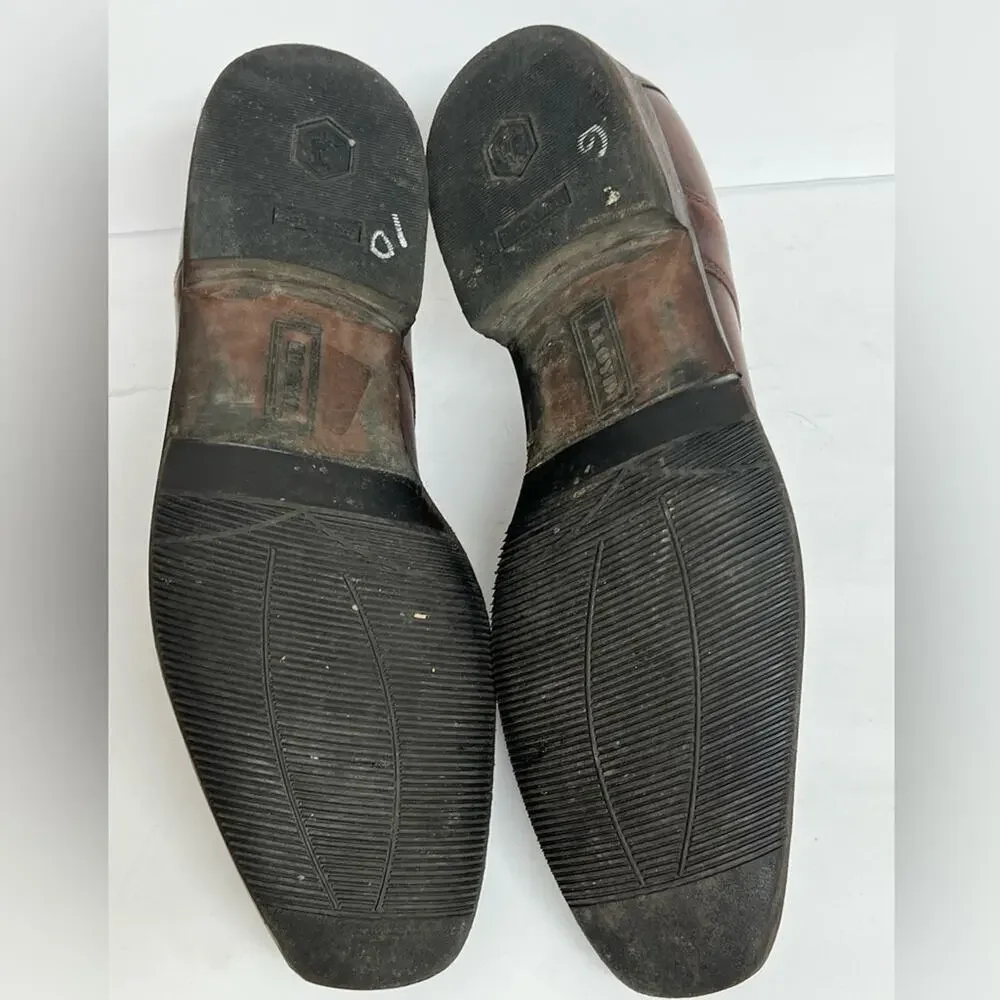 LLOYD Leather Shoes Brown Square Toe Vintage Derby German Old Money Luxury 10.5